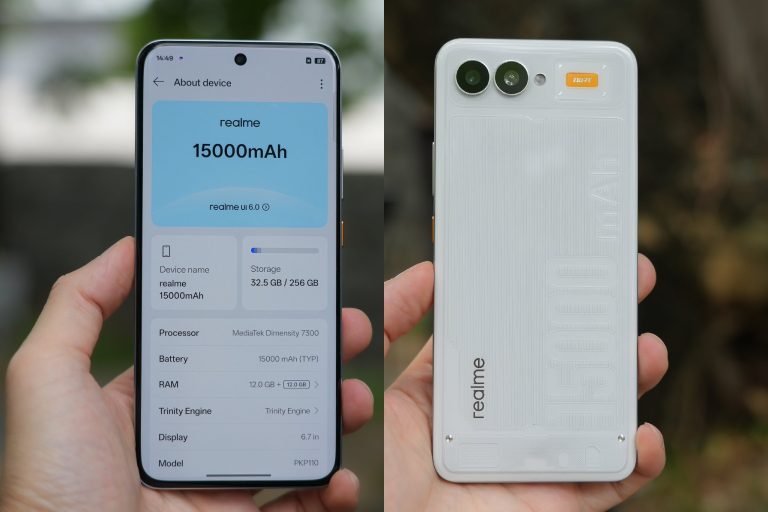 Realme mostra il prototipo con batteria da 15.000 mAh: autonomia record e design sottile